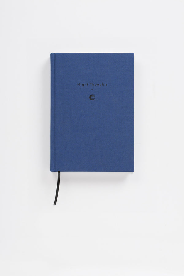 Writing As Therapy Journal - Night Thoughts - A linen-bound notebook designed to accommodate ideas, aspirations and worries in the therapeutic activity of writing down your thoughts.